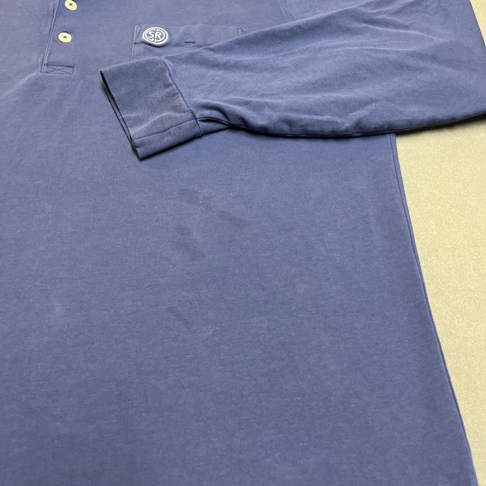 B DRADDY x SUNSET RIDGE CC Mens XL Polo Long Sleeve Soft Cotton/Spandex Blue - Picture 5 of 8